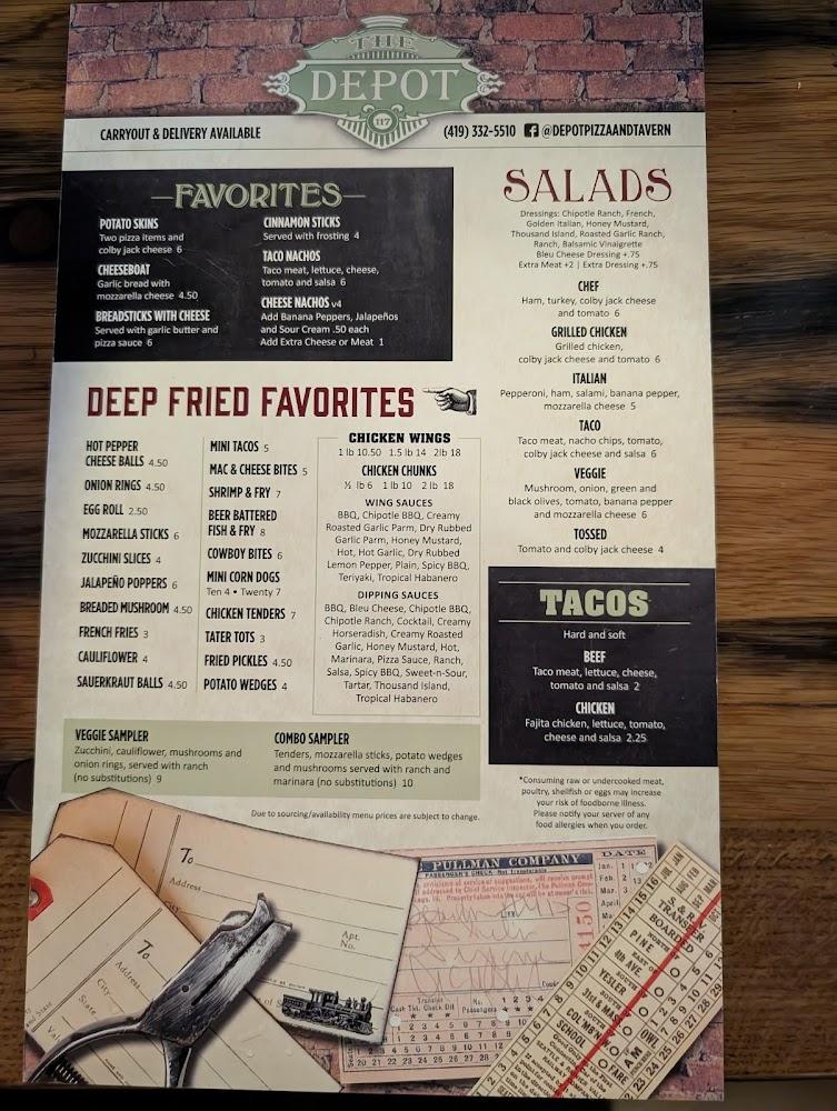 Depot Pizza Menu image 2